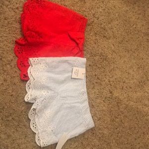 NWT. Crown & Ivy kids. 2 pair shorts. Size 6